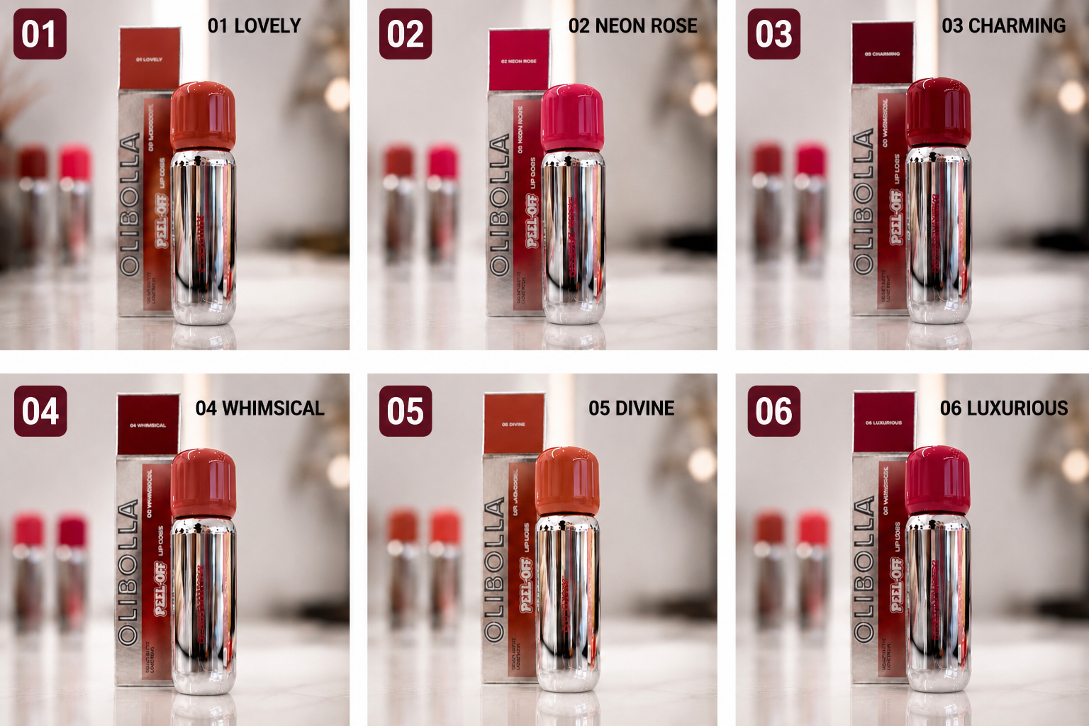 01 Neon Rose 🌹 02 Divine ❤️ 03 Luxurious 💗 04 Lovely 🤎 05 Whimsical 🍷 06 Charming ❤️‍🔥 تنظیم به عنوان تصویر پیش‌فرض انصرافذخیره